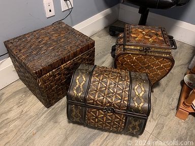 MaxSold Auction: This online auction includes furniture such as a coat tree, dresser, Knetchel cabinet, table and chairs, side tables, chairs, cabinets and others, mirrors, vinyl records, trinket boxes, kitchenware, small kitchen appliances, trinket boxes, china, Royal Doulton and other figurines, pottery, party supplies, craft supplies, wall art, silverplate, jewelry, accessories, frames, Bose system, brassware, clothing and much more!