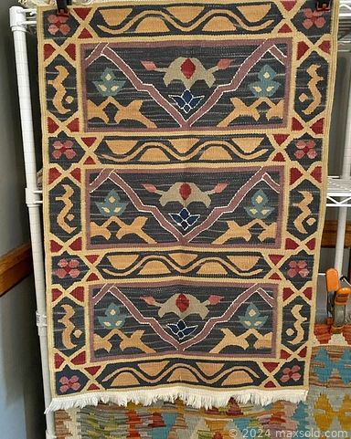 MaxSold Auction: This online auction features furniture such as wicker chairs, hardwood dining table, chests, CD case, loveseat, console, dresser, pine armoire and more, Asian collectibles, lamps, pottery, Kilim rugs, Workout World, jewelry, terra cotta garden pots, Wedgwood, lawncare supplies, tools and much more!