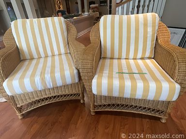 MaxSold Auction: This online auction features small kitchen appliances, statement wall art, art pottery, guitar, area rug, mirrored table, tub chairs, art glass, metal vases, Franklin heirloom dolls, Disney collectibles, sewing machine, desk & chair, TV, garden pots, antique writing desk, exercise equipment, wicker furniture, and more!