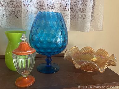 MaxSold Auction: This online auction features vintage vanity dresser, refrigerators, MCM lamp, vanity set, trinket boxes, vintage jewelry, power & hand tools, garden tools, fishing gear, painting supplies, upright piano, vintage ashtrays, TV, teacup/saucer sets, MCM decanter set, art glass, cedar chest, Johnson Brothers ironstone, vintage gas stove, dishwasher, vintage bar items, oil lamps,  branded beer steins, games, vinyl records and much more!