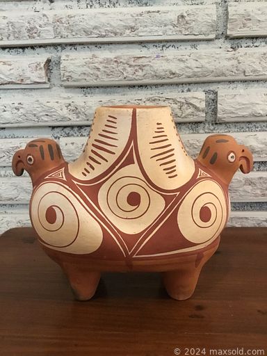 MaxSold Auction: This online auction features art pottery, vintage enamelled bowl, antique drawer pulls, Evesham, child’s tea set, wood carvings, nesting dolls, antique horse brass, stamps, wall masks, and more!