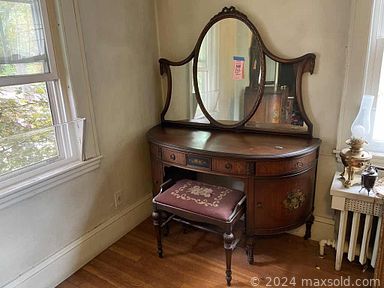 MaxSold Auction: This online auction features Bohemian glass, cameo brooches, ceramic animals, decorative plates, perfume bottles, jadeite, costume jewelry, Beatrix Potter collection, art glass, watches, vintage copper, eyeglasses, depression glass, Lladro figurines, doll furniture, vintage bedroom furniture, accent lamps and much more!