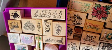 MaxSold Auction: This online auction features antique cast irons, crafting supplies such as stamps, fabrics, lace, inks, paints, card-making supplies, jewelry-making supplies and others, shelving unit, paper shredder, metal cooler, books, miniatures, plushies, vintage games, toys, Kewpie and Barbie dolls, other vintage dolls, DVDs, VHS, holiday crafting supplies and much more!