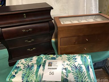 MaxSold Auction: This online auction features vintage signage, US Marines memorabilia, furniture such as live edge queen bed, This End Up couch and coffee table, reclining loveseat, lighted oak curio cabinet and Bassett armoire, yard tools, small kitchen appliances, power tools, HP printer and much more!