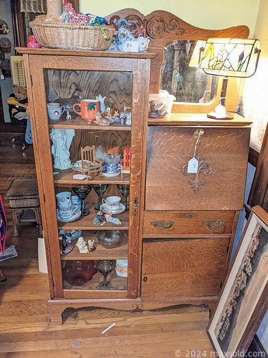 MaxSold Auction: This online auction features art glass, antique primitive tools, wall clocks, collector plates, TV, DVDs, electric heater/stove, grandmother clock, Tiffany-style lamp, Delft blue & white collection, oil lamps, Willow Tree figurines, depression glass, stoneware crocks, small kitchen appliances, Fiestaware, refrigerator, portable & window AC units, sewing machine, women’s clothing, hospital bed, games, jewelry, printer, cedar chest, upright freezer, hand tools, washer, dryer, garden art, and much more!!