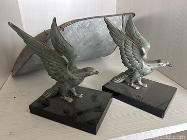 MaxSold Auction: This online auction features Persian area rugs & runner, vintage wash basin, desks, antique pine trunk, tub chair, patio furniture, bar stools, planter, Spode figurines, Royal Copenhagen figurines, model ships, small kitchen appliances, decanters, fishing gear, hand tools, yard tools, and much, much, more!!