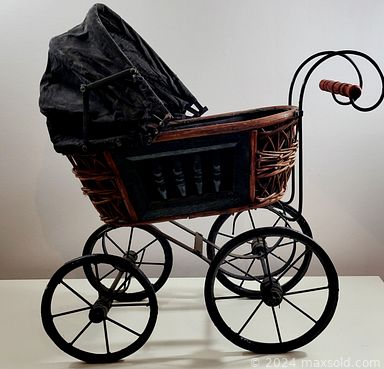 MaxSold Auction: This online auction features vintage carriages, teacup/saucer sets, vinyl records, decanter set, costume jewelry, art glass, new beauty supplies, Spode blue tower plates, puzzles, Karen Kingsbury books and much more!