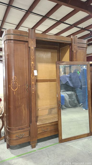 MaxSold Auction: This online auction features antique dressers, antique nightstand set, exercise equipment, vintage wooden mantle, vintage bed frame, automotive storage trunk, bowling balls, golf clubs, power & hand tools, wool rug, vintage hospital cabinet, cast iron heater, upright piano, solar panel, outdoor umbrella, Laserdiscs, vinyl records, sectional sofa and much more!