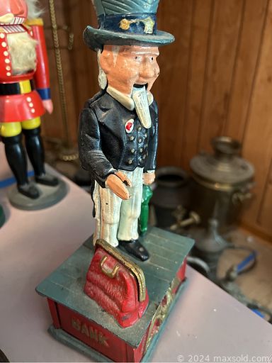 MaxSold Auction: This online auction features vintage dolls, foreign currency, Goebel Co-Boy gnomes, oil lamps, pitchers & basins, wall clocks, baby grand piano, Lladro figurines, decanters, vintage toys, sewing machine, Hummels, pepper mill collection, deep water float collection, western saddle, canoe, lawnmowers, bicycles, sports trading cards, beer steins, Hoffman figurines, Bosson heads, novelty decanters and much more!