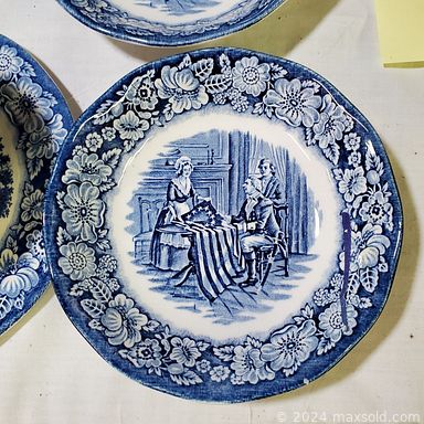 MaxSold Auction: This online auction features vintage blue transferware, art pottery, bar mirror, framed wall art, vintage romance books, tribal masks, stamps, oil lamps, antique mantle piece, vinyl records, uranium glass, vintage gas stove, and much, much, more!!