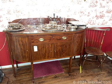 MaxSold Auction: This online auction features refrigerator, garden art, sleeper sofa, exercise equipment, sterling jewelry, desk & chair, Wedgwood state seal series, small kitchen appliances, sewing notions, secretary desk, ginger jar, rug runners, costume jewelry, vintage books, stereo components, office supplies, power & hand tools, yard tools, and much more!!