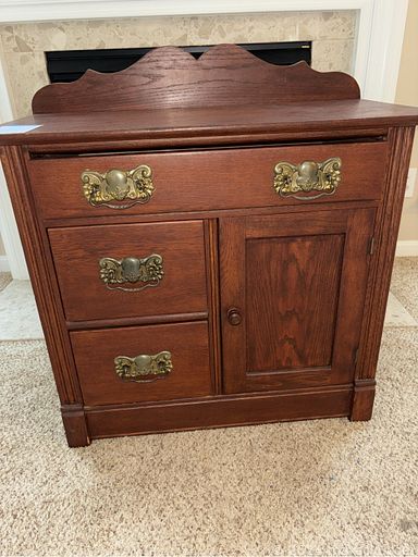 MaxSold Auction: This online auction includes furniture such as bookcases, vintage bistro table, chairs, wicker sofa, vintage accent tables, armchairs, console table, nesting tables, cabinet, wingback chair and others, rugs, office supplies, books, kitchenware, small kitchen appliances, Ludwig kid-sized drum set, electronics, Sentry safe, clothing, accessories, linens, seasonal decor, cleaning supplies, sewing supplies and much more!