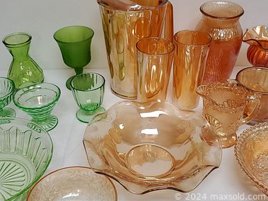 MaxSold Auction: This online auction features framed artwork, Lenox, vinyl albums, vintage dressers, writing desk, side tables, rocking chair and MCM armoire, lamps, carnival glass, home decor, costume jewelry, and much more!