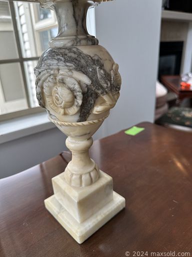 MaxSold Auction: This online auction features executive desk, watch, leather recliner, antique tables/glass inserts, vintage love seat, TV, sentry safe, vintage mirrors, hand tools, vintage Capodimonte lamp, and much, much, more!!!n