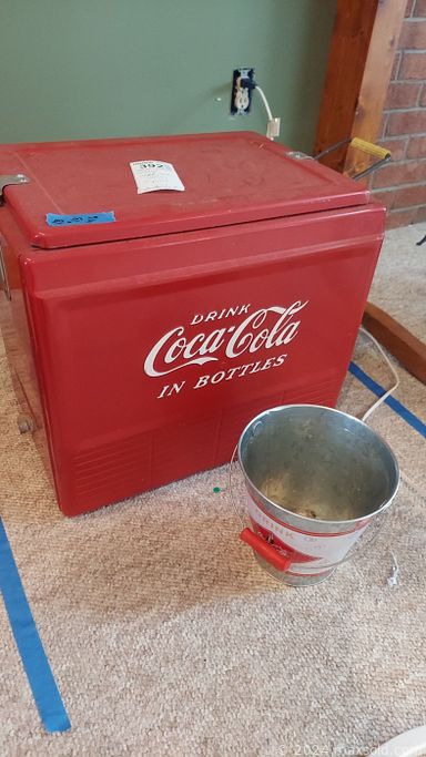 MaxSold Auction: This online auction includes furniture such as tables, painted chest, desk, rattan chair and other chairs, folding table, vintage cabinet, media cabinet, patio set, lounge chairs, MCM Broyhill premier chest, Mid Century nightstand, MCM dresser and others, kitchenware, small kitchen appliances, wall art, lamps, mirror, Troy-Bilt push mower, Ariens snowblower, John Deere riding mower and other garden tools, extension ladder, power tools, kerosene heater, seasonal decor, electrical cords, Cabela’s generator, cleaning supplies, fans, cameras, home health aids, advertising signs, linens, Musitrend turntable, vinyl records, electronics, DVDs, vintage toys and games, office supplies and much more!