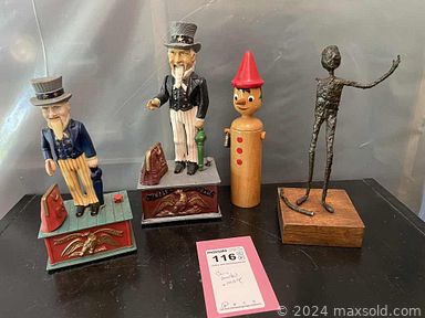 MaxSold Auction: This online auction features crystal ware, Cuban vintage boxes, home decor, noffice chair, vintage coin banks, music boxes, vintage steins and much more!