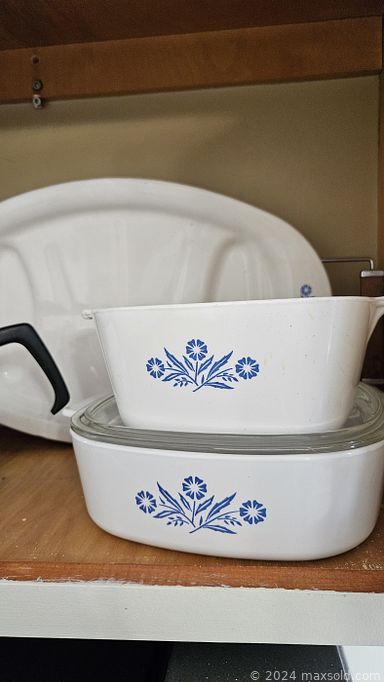 MaxSold Auction: This online auction includes furniture such as an adjustable bed system, utility shelves, card tables, chairs, dresser, storage cabinet, curio cabinet, secretary and others, kitchenware, small kitchen appliances, Bosson heads, china, salt and pepper sets, vintage Corningware, miniature shoes, Royal Doulton and other figurines, wall art, accessories, jewelry, guitar, seasonal decor, cuckoo clock, electronics, Blue Mountain pottery, wood carved ducks and much more!