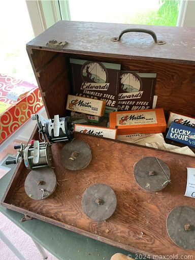 MaxSold Auction: This online auction features costume jewelry, tooled leather saddles, English saddles, uranium glass, vintage Disney puppets, board games, sleeper sofa, vintage fishing gear, small kitchen appliances, patio furniture, BBQ grill, office supplies, grandfather clock, wicker furniture, model trains, upright freezer, power tools, cabinet tools, rolling toolbox, hand tools, lawn tractors and much more!