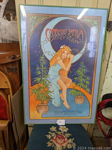 MaxSold Auction: This online auction Mid Century Dorothy Thorpe glassware, glass curio display, amber depression glass, Pfaltzgraff wine glasses, Greek ceramic ewer vase, Greek terracotta plates, chalk ware vase, glassware, pottery, salt and pepper shakers, Pyrex dishes, vintage souvenir tumblers, boom box, binoculars, casserole dishes, vintage Jeanette plates, polaroid camera, Thimble collection,  cast iron porcelain, japan figurines, vintage framed poster, corning ware, kaleidoscope, Ridgway\'s porcelain soup bowls, dinnerware mid-century wall plaques, creamer and sugar, fondue set and much more!