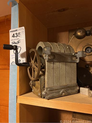 MaxSold Auction: This online auction features metal signs, collector plates, Rolls Royce collectibles, office supplies, vintage bells, vintage machines, vintage tools, commemorative coins, model cars, vintage lighters,  oil lamps, vintage Morse Code, display cases, pewter figurines, stamps, automotive magazines, auto parts, and much, much, more!!!