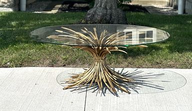 MaxSold Auction: This online auction features vintage wheat sheaf table, antique gilt mirror, art glass, antique cobalt teapot, vintage cloisonne vases, vintage oil lamps, vintage amber glass swag lamp, Tom Thomson prints, vintage costume jewelry, vinyl records, stereo components, cameras, toys, and much, much, more!!!