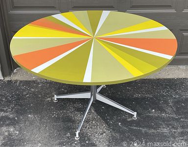 MaxSold Auction: This online auction features MCM pinwheel dining table, teacup/saucer sets, art glass, Fenton jug, Blue Willow china, vintage Wassily Kandinsky lithographs, perfume bottles, vintage ashtrays, BMP, nesting dolls, brass horse medallions, vintage Pyrex, Ole Winther Christmas plates, miniature tea sets, authentic Venetian Carnival mask, and much, much, more!!