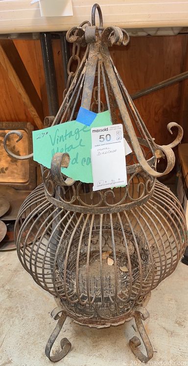 MaxSold Auction: This online auction includes furniture such as patio chairs, table, wood shelving units, swivel chair, oak dresser, dining table set, marble top coffee table, cubbyhole storage cabinet, wicker chairs, White Clad Simmons ice chest and others, kitchenware, small kitchen appliances, arc welder and other tools, hardware, bridle, saddles and other cowboy items, camping supplies, ski equipment, ceiling lights, fireproof safe, brassware, decor, gumball machine, electronics, Cub Cadet riding mower, Whitney Chicago baby grand piano, antique slot machine and much more!