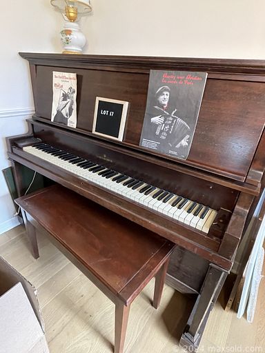 MaxSold Auction: This online auction features furniture such as a mahogany dining table, pine table, bench, pine wardrobe, coffee table, vintage sofa, vintage china cabinet, vintage curio cabinet, rattan couch, secretary’s desk and others, vintage Willis & Co. piano, napkin rings, Bowring pasta bowls, silverplate, vintage teacups, lighting fixtures, Thomson pottery, Clewell Cantono cups, Mexican pottery, decor, clothing, wall art, frog collection, brassware, wood and leg spindles, tools, French door, skates, Char-Broil grill and much more!