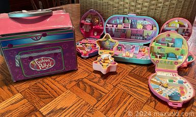 MaxSold Auction: This online auction features grandfather clock, Nuova Capodimonte vase, leather reclining chair, vintage lamps, vintage Philco baby grand console radio, Roseville, Hull, & McCoy Pottery, vintage Polly Pockets, roll-top desk, art glass, coins, costume jewelry, women’s clothing, small kitchen appliances, gliding bench, washer, dryer, fabric, jewelry boxes, sewing machine, vintage glass insulators, vintage Avon glassware and much more!