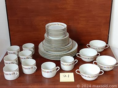 MaxSold Auction: This online auction features furniture such as a vintage upholstered sofa, midcentury cabinet, antique table, coffee table, nightstands, vintage children’s rockers and others, mid century milk glass lamps, Byers Choice carolers, vintage Enesco cast iron mice, vintage miniature toys, jewelry, wall art, Noritake china, Richard Ginori china, baskets, lamps, Lionel trains, comic books, Kiss LP records and much more!