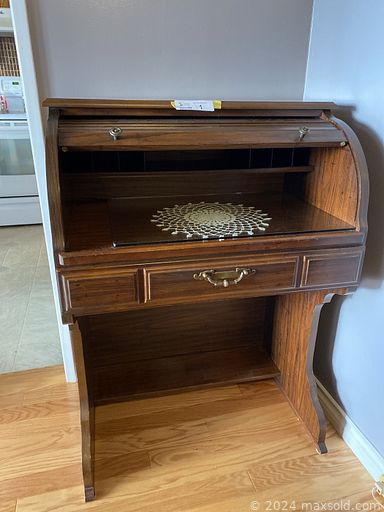 MaxSold Auction: This online auction features vintage desk, teak dining table and chairs, vintage silverware, vintage crystal ware, glassware, cup and saucers, vintage bone china, Royal Albert bone china, Royal Doulton figurine, porcelain figurine, serving dishes, Royal Albert tea cups and saucers, kitchen appliances, kitchen items, pots and pans lot, bakeware, hutch, dresser Christmas lot rug, sewing machine and supplies, plants & pots, stools, live plants, vintage love seat, craft supplies, outdoor furniture, decor, hardware, hand tools, power tools, weed trimmer, fishing gear, garden tools, gardening supplies, dinnerplate, silver plate cutlery, linen and much more.