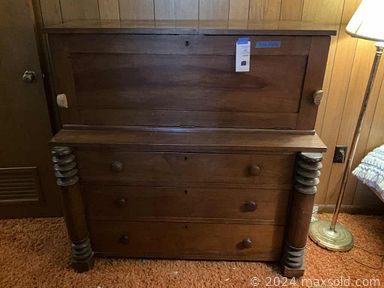 MaxSold Auction: This online auction features vintage trunk, vintage secretary, sewing machine, vintage metal bed frame, skiing trainer, wicker furniture, baskets, computer table, board games, art pottery, office supplies, classic books, vintage Tampa Bay Buccaneers memorabilia, washer, dryer, executive desk, refrigerator, sports equipment, power washer, exercise equipment, oil lamps, power, hand & yard tools, rolling toolbox and much more!