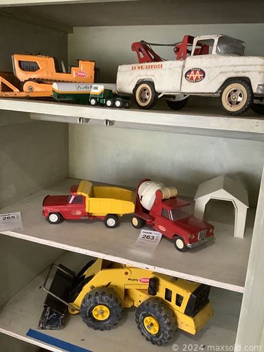 MaxSold Auction: This online auction features furniture such as a china cabinet, upholstered chairs, patio chairs, table, school desk, pool table, ping pong table, Ethan Allen chair, Ellington piano,  filing cabinets, hutch bookcase, maple wood bed, cedar chests, Cushman drawers and others, pool accessories, lamps, Noritake, antique china, floral art, TV, vintage glassware, kitchenware, small kitchen appliances, Royal Keystone typewriter, Ridgeway grandfather clock, seasonal decor, antique clocks, antique Singer sewing machine, vintage toys, tools, Troy Bilt riding mower, Lenox and much more!