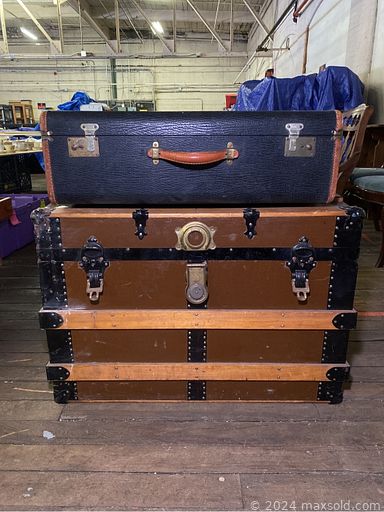 MaxSold Auction: This online auction features furniture such as vintage trunks, nightstands, flip-up table, wood chest, file cabinet, wood shelf, dining table, vintage chairs, vintage desk, coffee table, Henredon buffet, dressers and others, kitchenware, lamps, wall art, vintage wedding gown, vintage sleds, mobility aids, hardware, Cats Meow blocks, Judaica, jewelry, vintage clocks, comic books, Haviland china and much more!