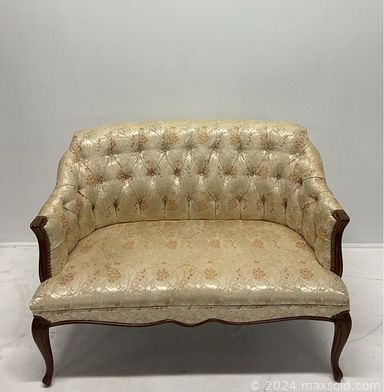 MaxSold Auction: This online auction features oil paintings, lithographs, milk glass, vintage books, portable shelf units, vintage sette, Asian panel divider, bicycle, area rugs, sleeper sofa, art pottery, and more!