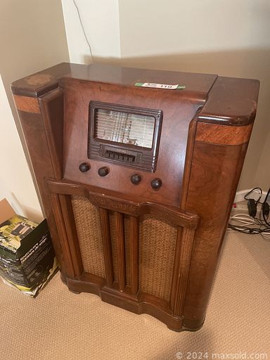 MaxSold Auction: This online auction features  Royal Albert china, art glass, depression glass, glass top table, small kitchen appliances, costume jewelry, office supplies, home health aids, women’s clothing & shoes,  teacup/saucer sets, Precious Moments collectibles, desk & chair, golf clubs & accessories, golf ball collection, games, puzzles, leather furniture, sewing machine, vinyl records, TV, vintage console radio, toys, collector plates, yard art, hand tools, and more!