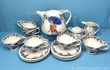 MaxSold Auction: This online auction features vintage MCM Danish chairs, art glass, antique porcelain vases, vintage tiger planter, vintage Royal Doulton figurines, art pottery, vintage S & P shakers, beer steins, vintage tins, decanter, vintage Cloisonne vases, vintage Indigenous art, teacup/saucer sets, vinyl records, and much, much, more!!!