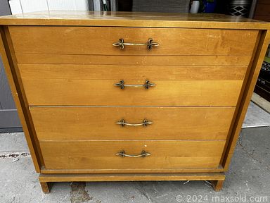 MaxSold Auction: This online auction includes furniture such as glass top tables, wooden dressers, nightstands, and side tables, framed paintings, lamps, potted plants, home decor and more!