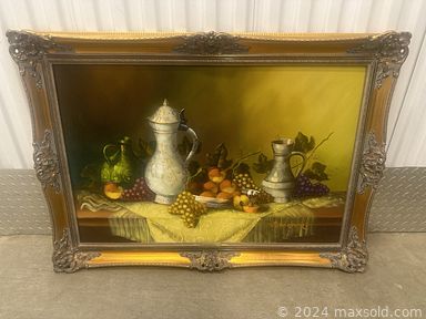 MaxSold Auction: This online auction features oil paintings, wine accessories & merch, mirrors, Willow Tree figurine, art glass, decanters, power tools, small kitchen appliances, board games, bar accessories, camp chairs, golf clubs, Pokemon collectibles, fishing rods, and much, much, more!!!