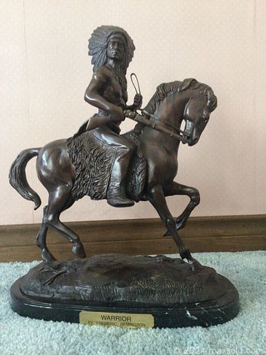 MaxSold Auction: This online auction features Frederick Remington statue, vintage radios, cookie jars, oil lamps, wash stand, S & P shakers, collector plates, rooster collection, vintage Pyrex, marbles, buttons, art glass, teacup/saucer sets, small kitchen appliances, beer steins, insulators, Greenleaf dishes, canning jars, souvenir spoons, power & hand tools, stoneware crocks, thimbles, vintage toys, head vases, perfume bottles, cottage ware, BMP, porcelain dolls, toys, metal lunch boxes, costume jewellery, and much, much, more!!