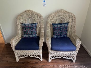 MaxSold Auction: This online auction features Indonesian King & Queen statues, Hmong tapestries, small kitchen appliances, area rugs, outdoor pots, wall masks, vintage irons, wicker furniture, camera,  Baluster urns, carved wooden benches, wooden screen, desks, fitness gear, TVs, 4-poster bed, metal shelving units, Japanese document chest, and much more!!