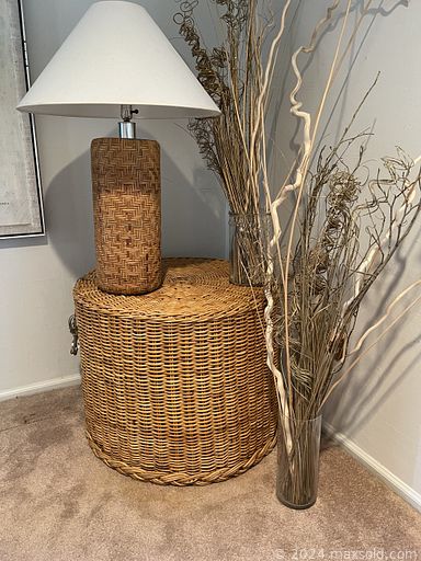 MaxSold Auction: This online auction features Gottlieb\'s Dragon pinball machine, Wurlitzer Spinet piano, signed artwork, brass decor, furniture such as side tables, vintage chairs, vintage modular couch, and dining table with chairs, area rugs, holiday decor, lamps, political memorabilia, gardening supplies, home health aids, Bruno stair lift and much more!