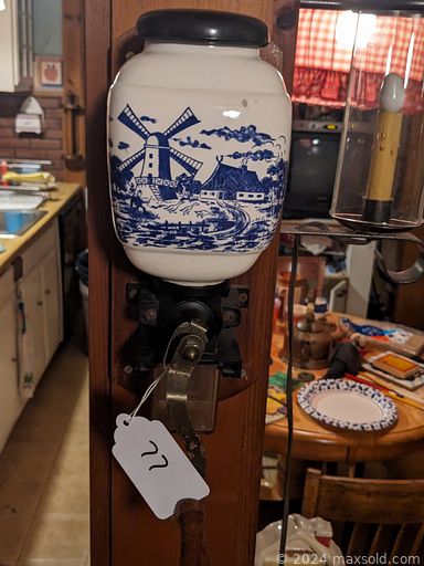 MaxSold Auction: This online auction features art glass, antique primitive tools, wall clocks, collector plates, TV, DVDs, electric heater/stove, grandmother clock, Tiffany-style lamp, Delft blue & white collection, oil lamps, Willow Tree figurines, depression glass, stoneware crocks, small kitchen appliances, Fiestaware, refrigerator, portable & window AC units, sewing machine, women’s clothing, hospital bed, games, jewelry, printer, cedar chest, upright freezer, hand tools, washer, dryer, garden art, and much more!!