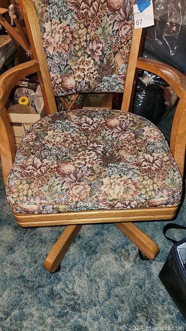 MaxSold Auction: This online auction includes furniture such as a curio display cabinet, executive desk, swivel rocker, couch, buffet table, vintage table, round card table, nightstands, dresser, stackable chairs, bookcases and others, wall art, books, clothing, accessories, jewelry, linens, home health aids, Polaroid camera, china, dolls, Black and Decker weedwhacker, Pfaltzgraff, kitchenware, Luminarc crystal, stained glass pieces, coins, Singer sewing machine, serger, bear decor and many more!