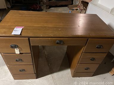 MaxSold Auction: This online auction includes a 2001 Mercedes Benz, furniture such as La-Z-Boy recliners, tables, dining set, rocking chair, wood desk, footstool, office chair, antique chairs, bureau, bookshelves, kitchen cabinet and others, kitchenware, small kitchen appliances, Noritake and other china, dolls and other toys, wall art, decor, electronics, books, mirror, WW Kimball piano, linens, clothing, shoes, accessories, cameras, cleaning tools, office supplies, seasonal decor, Howard Miller wall clock, Singer sewing machine, refrigerators, tools, hardware, lamps, vintage records and many more!