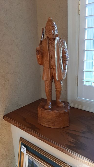 MaxSold Auction: This online auction features patio furniture, garden statues, pet supplies, hand tools, yard tools, small kitchen appliances, office supplies, wooden sculptures, dry sink, chest, TVs, decorative plates, area rugs, exercise equipment, writing desk, office desk & chair, office supplies, bike, golf clubs, and much, much, more!!