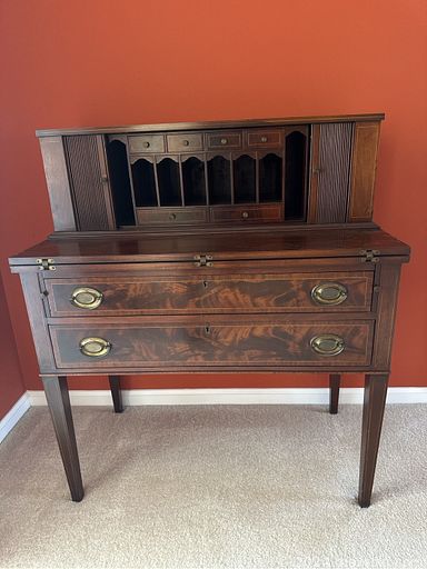 MaxSold Auction: This online auction includes furniture such as an armoire, loveseat, writer’s desk, oak dining chairs, extending dining table, rocking chair, cabinets, wine racks, shelving units, dresser, pine chest, chest of drawers, ottoman and others, kitchenware, small kitchen appliances, Wedgwood, Coalport and other china, office supplies, yard tools, garden decor, electronics, linens, lamps, cameras, vinyl records, vintage games, wall art, home health aids, seasonal decor, camping equipment, stationary bicycle and many more!