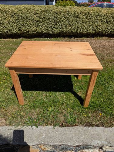 Solid Wood Side/Utility Table, Natural Light Finish (1 of 5)
