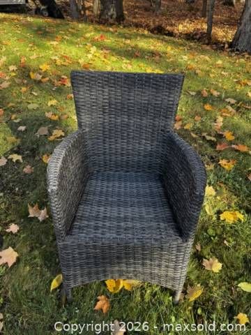Plastic wicker look patio chair  (1 of 7)