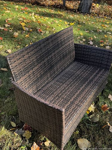 Wicker outdoor loveseat  (1 of 6)
